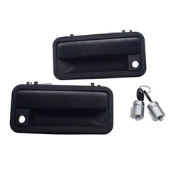 Front Outside Door Handle Pair & Lock Cylinder For Chevy GMC C1500 K1500 Yukon 6B93BC-57