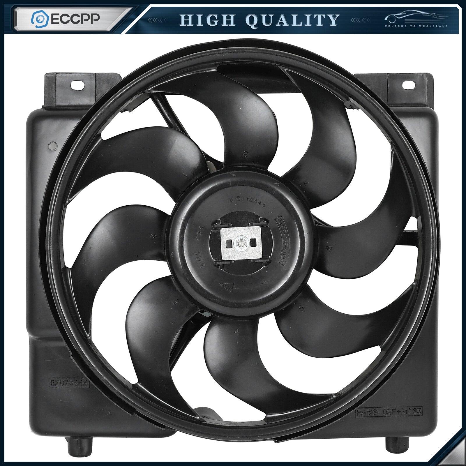 Electric Radiator Cooling Fan Assembly For 1995-1996 Jeep Cherokee 52079444AB 6B93BC-57