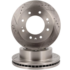Front Drilled Slotted Brake Rotors For 2020-2023 Chevrolet Silverado 2500 KOEEP
