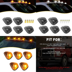 Smoke LED Cab Roof Lights Marker Amber/White For Ford F-250 F-350 Super Duty EOA 6B93BC-57