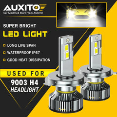 AUXITO H4 9003 LED Headlight Bulbs Hi Low Beam Conversion Kit 6500K White Canbus AUXITO