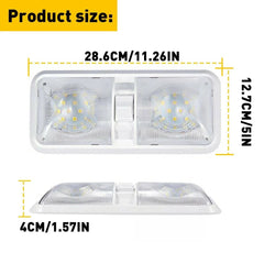 Universal LED Car Vehicle Interior DOUBLE Dome Light Roof Ceiling Lamp White 12V 6B93BC-57