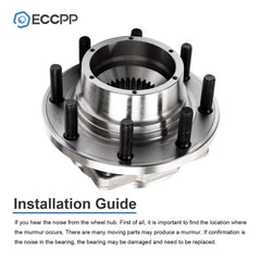 1Pc Wheel Hub Bearing Front 4WD For 2011-2016 Ford F-350 Super Duty Dually Only 6B93BC-57
