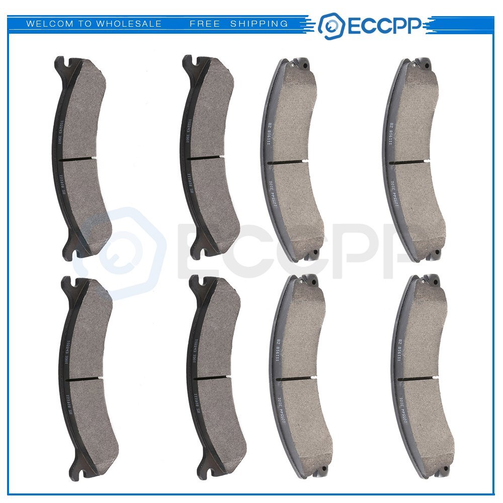 Front and Rear Brake Ceramic Pads For Chevy Express 3500 2003-2011 Performance 6B93BC-57
