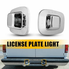 2X License Plate Light Lamp Housing Cover For 1988-2000 Chevy C/K 1500 2500 3500 6B93BC-57
