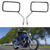 For Honda Shadow 750 Motorcycle Rear View Mirrors Chrome Rectangular Universal