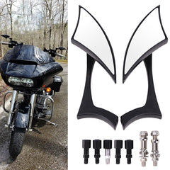 Pair Motorcycle Rearview Mirrors Blade for Harley Sportster 1200 883 Forty-Eight
