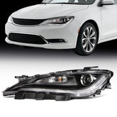 Driver Left Side Headlight Assembly For 2015-2017 Chrysler 200 2.4L 3.6L Black 6B93BC-57