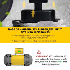 4pcs Jack Rubber Pad Adapter Jacking Lift Stand for Corvette Chevy C5 C6 C7 6B93BC-57