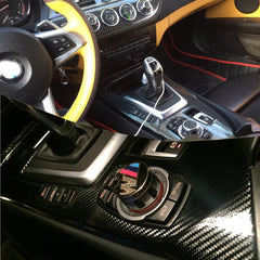 Interior Center Console Carbon Fiber Molding Sticker Decals For BMW Z4