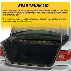 Rubber Weatherstrip Rear Trunk Lid For 2003-2008 Toyota Corolla Seal Strip EOA 6B93BC-57