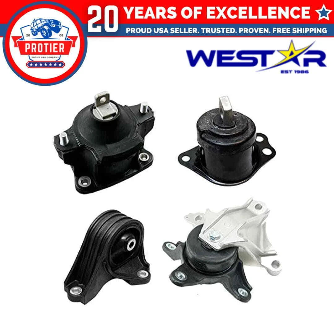 Fits 2015-2019 Acura TLX 2.4L AUTO, Engine Motor & Trans Mount Set 4pc 6B93BC-57