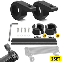 4x 1.25" Tube BullBar Mount Bracket Clamps Fog Road Off Roof Cage LED Light Bar 6B93BC-57