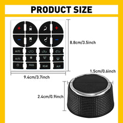 Rear Radio Volume Control Knob Radio Climate A/C Control Button Stickers Set EOA 6B93BC-57