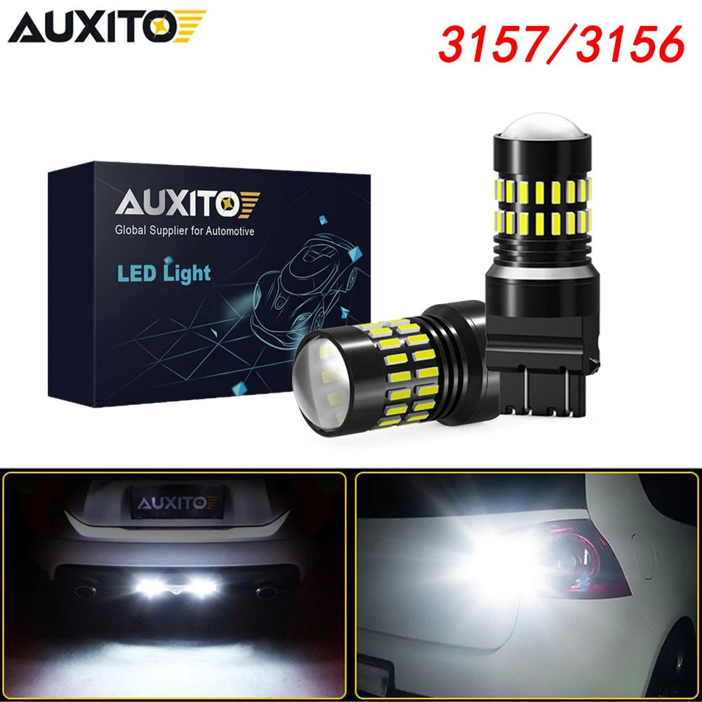 AUXITO 3157 3156 LED White 6000K Reverse Backup Turn Signal Parking Light Bulbs AUXITO