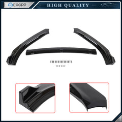 For 2014-2018 Mazda 6 Sedan Glossy Black Front Bumper Body Kit Spoiler Lip