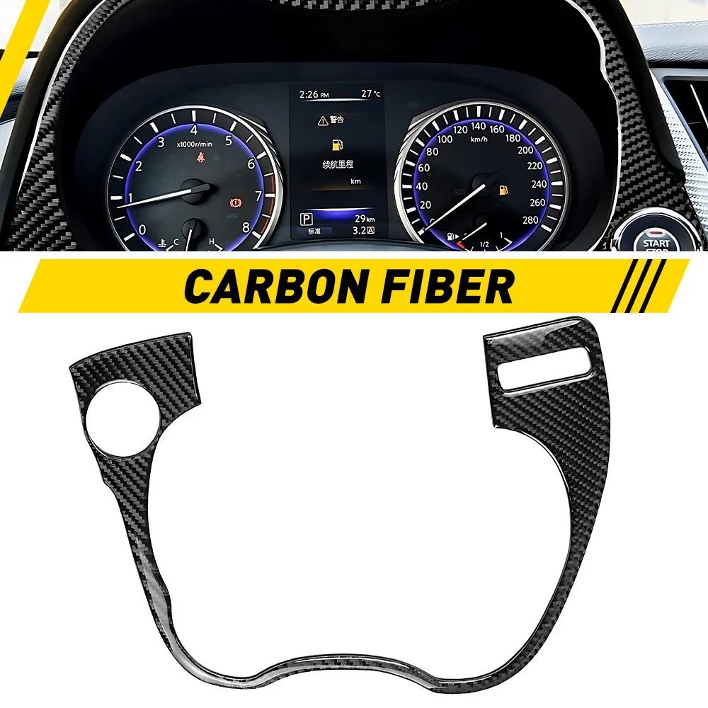 Carbon Fiber Interior Dashboard Frame Cover Trim Fit 2014-20 Infiniti Q50 Q60 EA 6B93BC-57