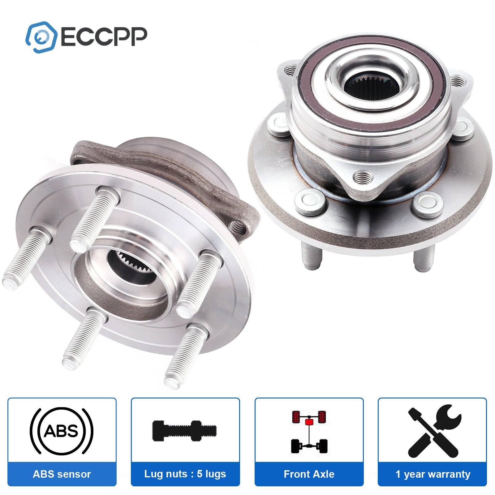 2Pcs Front Wheel Hub Bearings For 2011-2022 Dodge Durango Jeep Grand Cherokee WK KOEEP