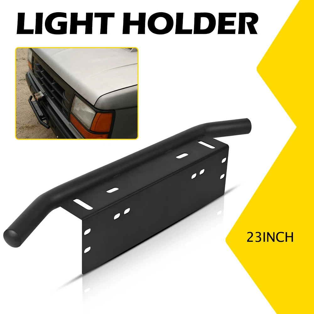 Bull Bar Style Front Bumper License Plate Mount Bracket Holder Off-Road Light EA 6B93BC-57