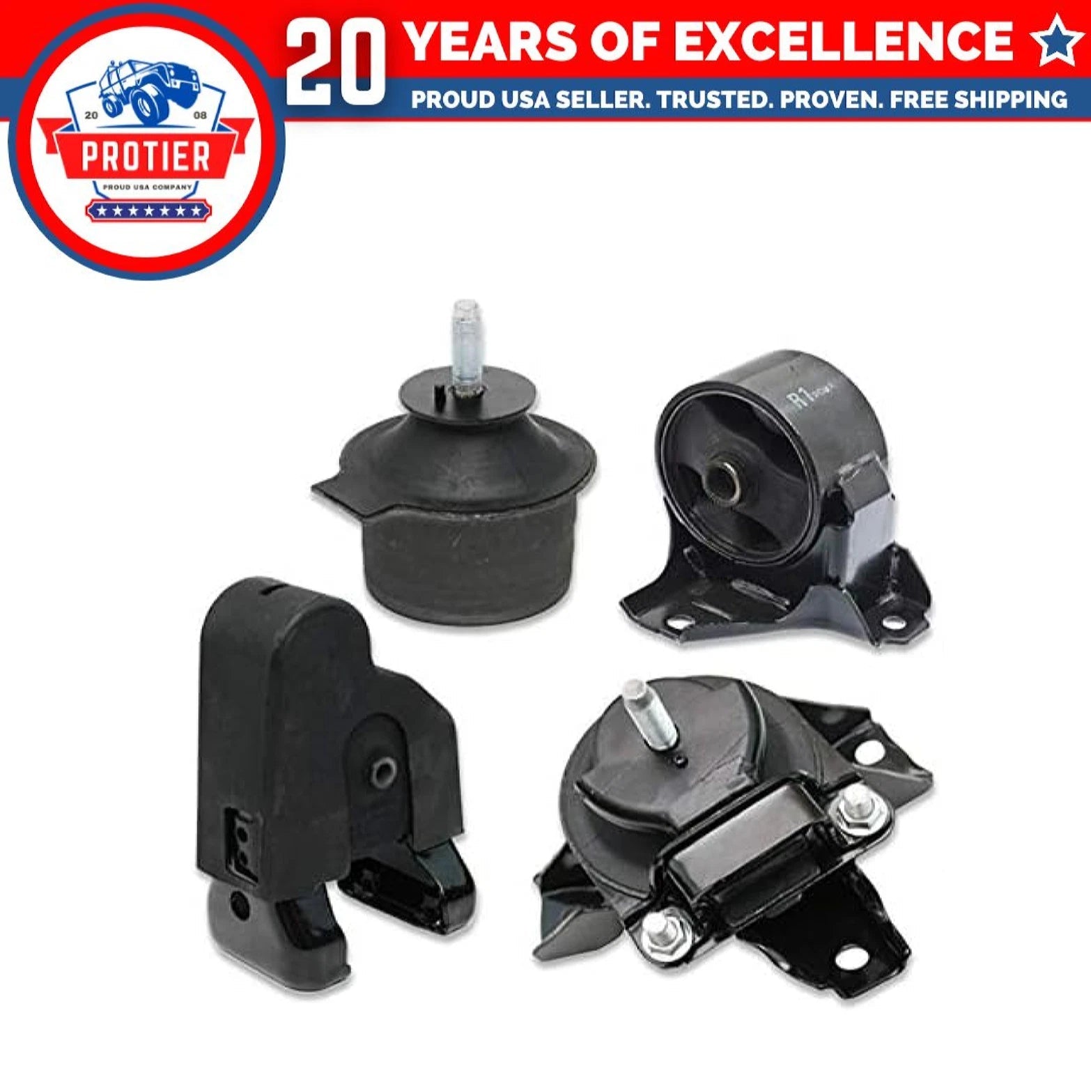 Fits 2006-2008 Hyundai Azera 3.3L 3.8L Engine Motor Mount Set 4pcs : A7162 6B93BC-57