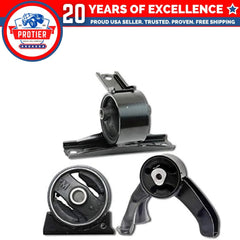 F & R Motor Mount Set for 2007 - 2014 Jeep Compass / Patriot 2.0L / 2.4L 3PCS 6B93BC-57
