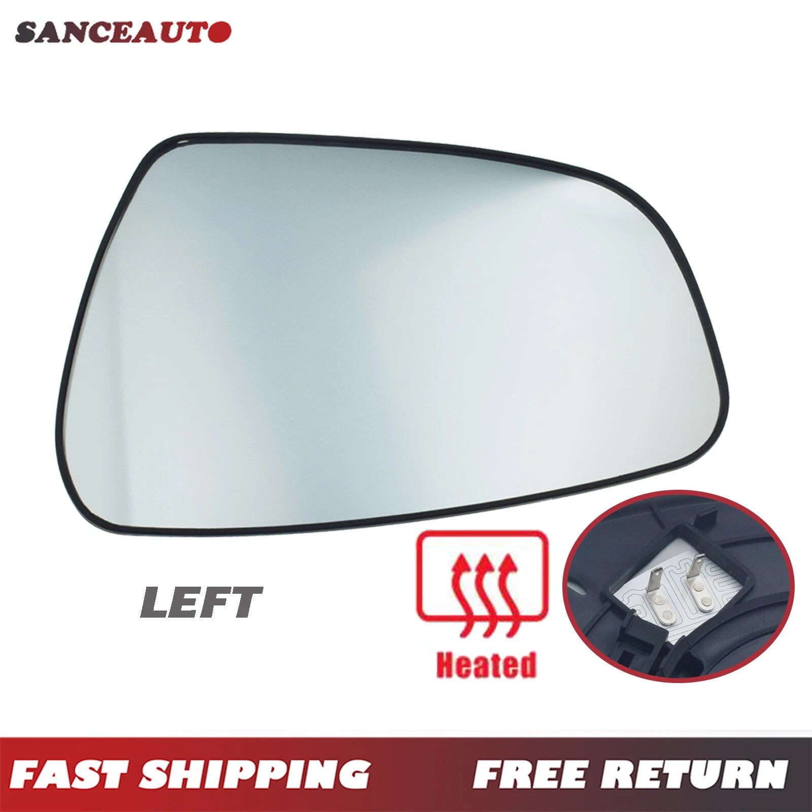 Heated Mirror Glass Power LH Driver Side for Kia Forte Sedan Forte5 2014-2018 6B93BC-57