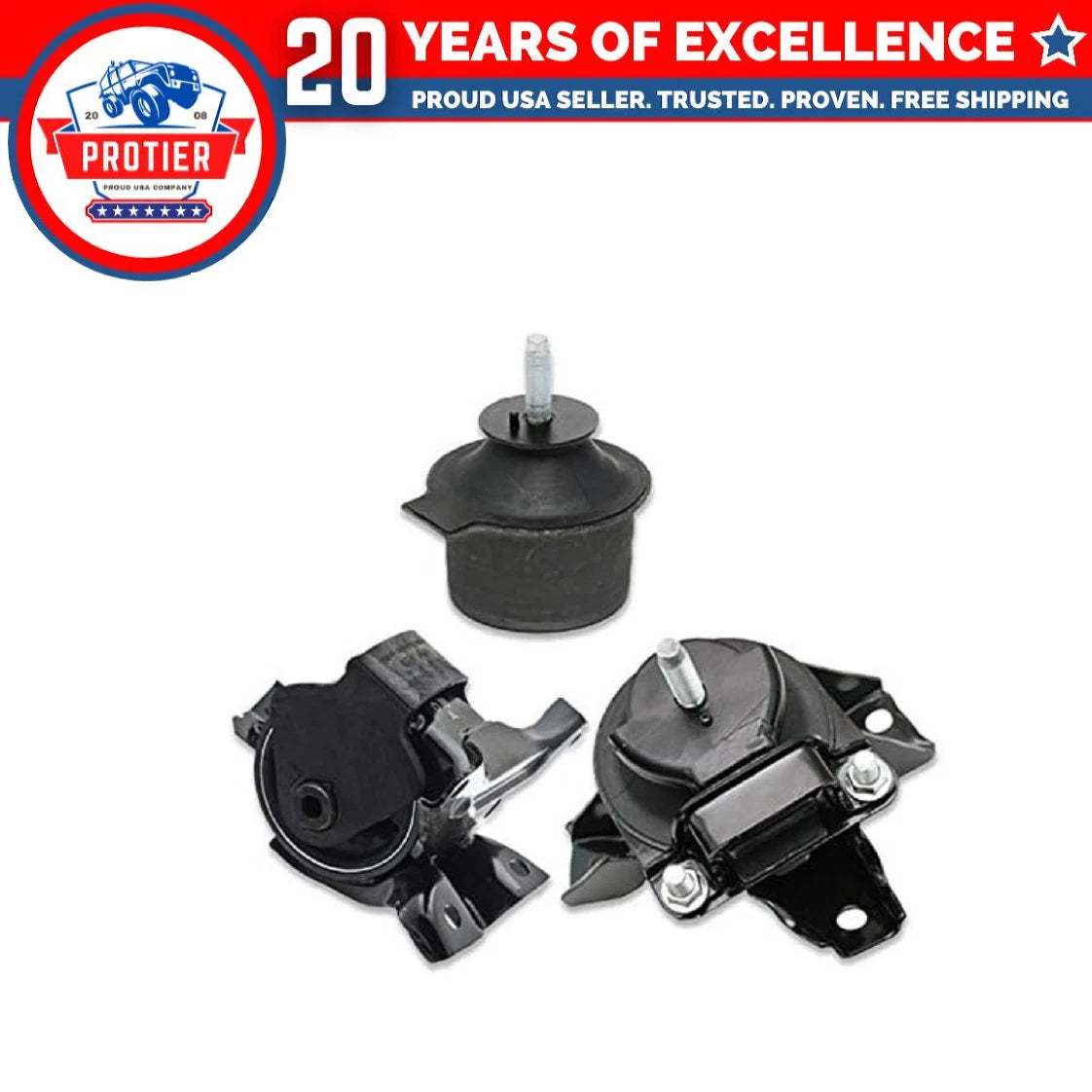 Motor & Trans Mount 3PCS Set for 07-08 Hyundai Azera 3.3L/ 06-08 Azera 3.8L 6B93BC-57