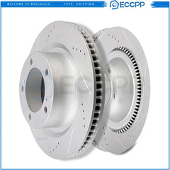 5 Lug Front Disc Brake Rotors for Toyota Sequoia Tundra Land Cruiser Lexus LX570 6B93BC-57