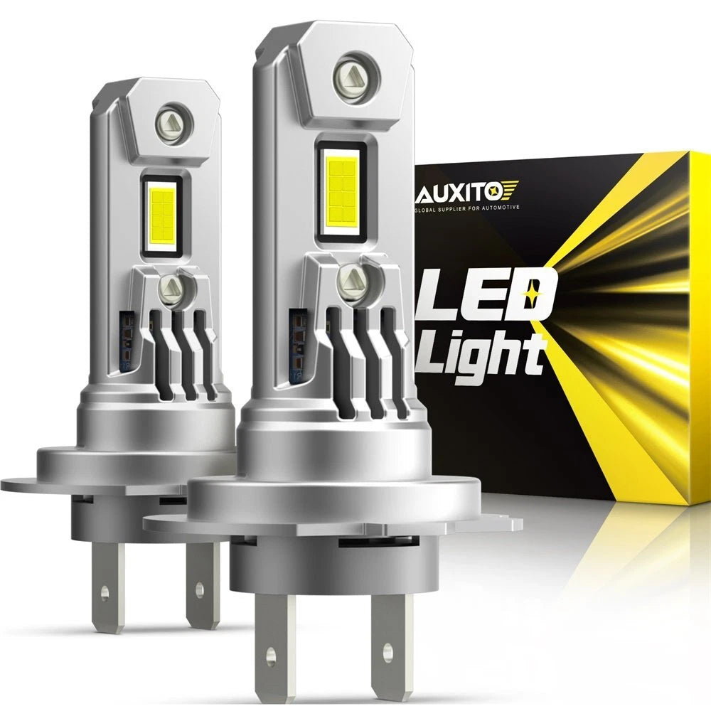 AUXITO Upgraded H7 Headlight LED Bulb 130W 600% Brighter 6500K Noiseless Q16 EOA AUXITO