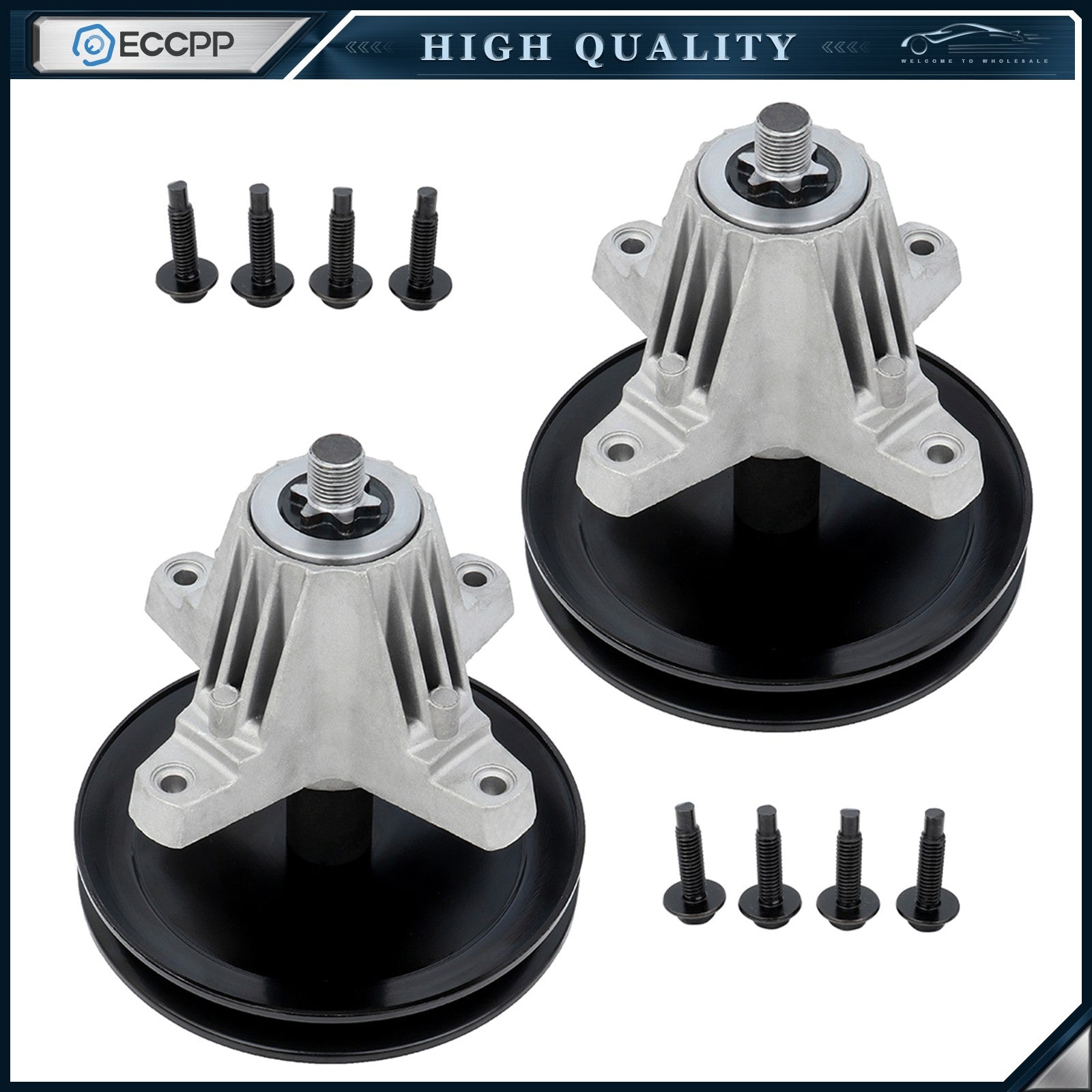 2 Spindle Assembly For MTD 46" T-1500 T-1600 T-1900 LT4600 618-06989 918-06989 KOEEP