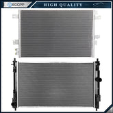 Aluminum Radiator & AC Condenser Cooling Kit For 11-14 Chrysler 200 Jeep Patriot 6B93BC-57