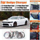 Door Rubber Seal Strips Weather Draft Wind Noise Reduction Kit For Dodge Charger