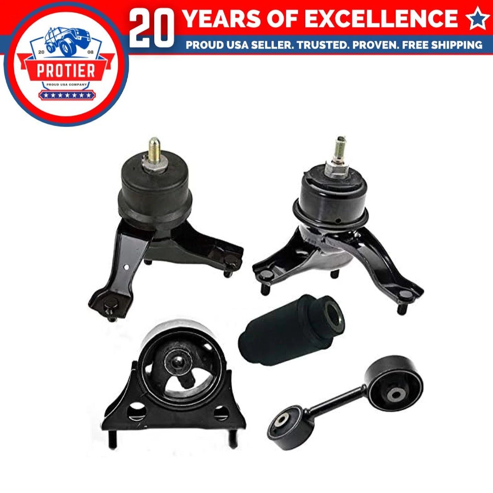 Fits 2004-2007 Toyota Highlander 2.4L AWD Engine Motor & Trans Mount Set : 6B93BC-57