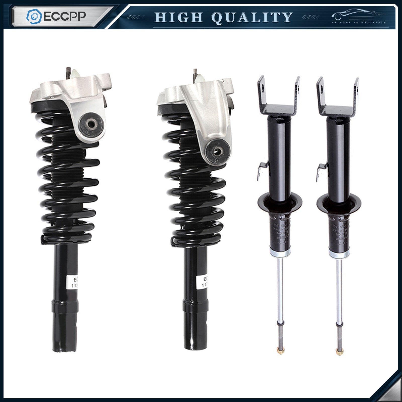 Fits 1999-2006 Dodge Stratus 4x Quick Complete Strut Coil Spring Mount & Shocks 6B93BC-57