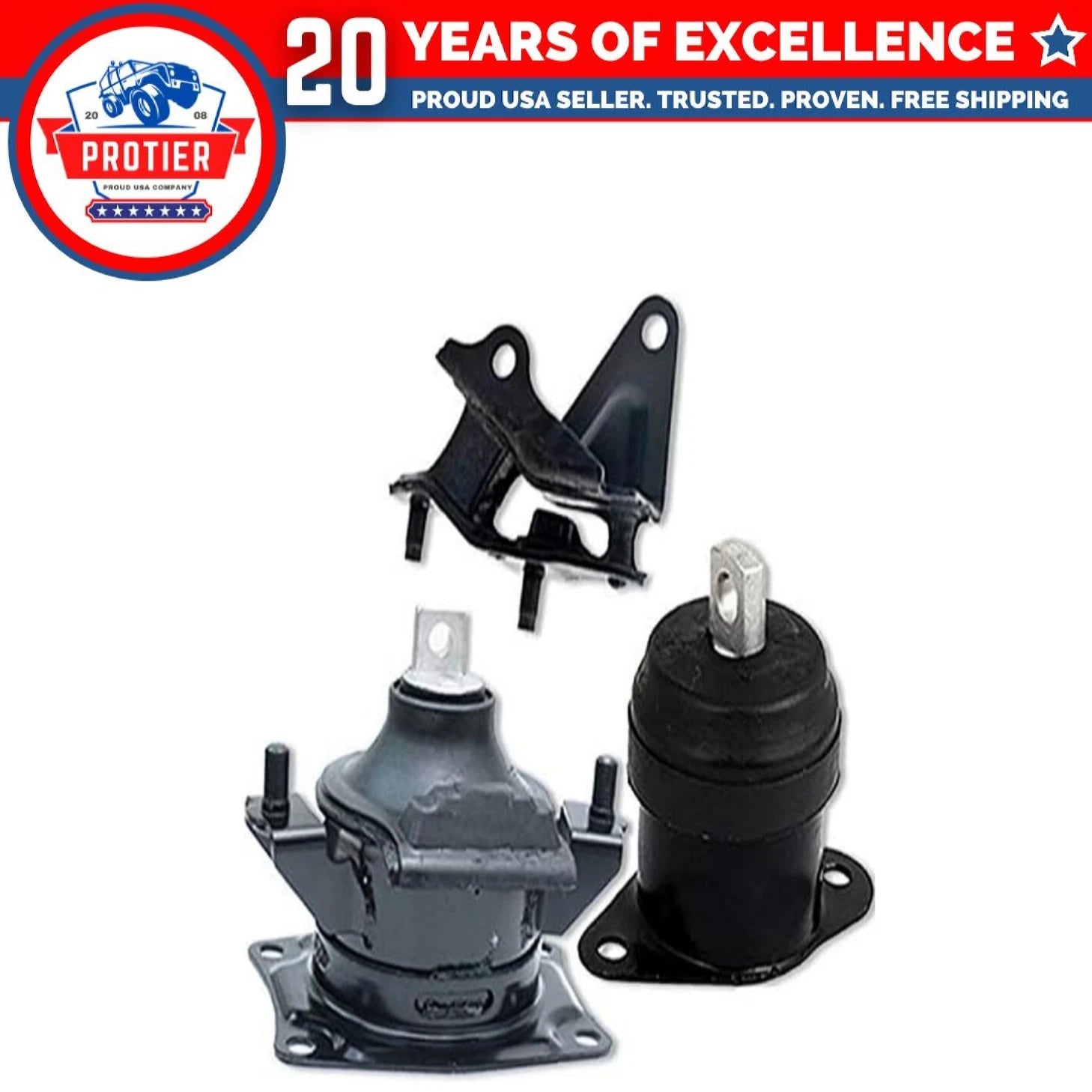 Fits 2003-2007 Honda Accord 2.4L MANUAL Front RT & Rear Motor/Rear Trans Mount 6B93BC-57