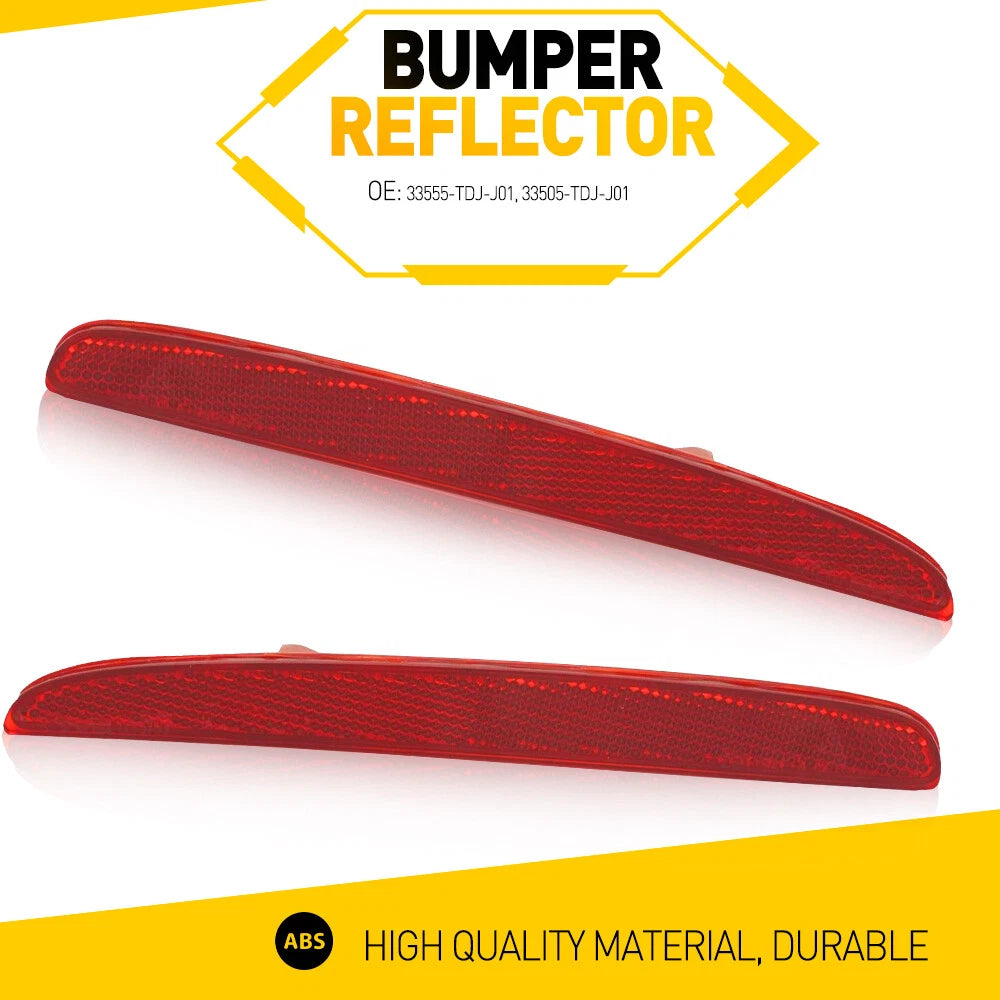 Red Lens Bumper Reflector for 2017-2021 Honda Civic Hatchback 33555-TDJ-J01 EOA 6B93BC-57