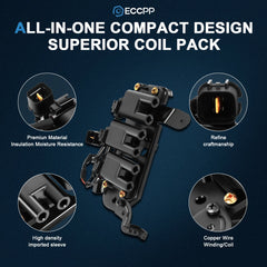 ECCPP Ignition Coil For 2.7L V6 Hyundai Santa Fe 2001 2002 2003 2004 2005 2006 ECCPP