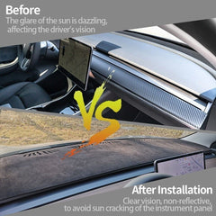 Console Dashboard Suede Mat Protector Sunshield Cover For Tesla Model 3 Model Y