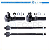4pc Tie Rod Ends Outer Inner For DeVille DTS Seville Aurora Riviera ES3452 EV260