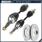 For Chevrolet Impala 3.5L 3.9L 2006-2009 Front CV Axles + Brake Discs Rotors 6B93BC-57