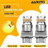 AUXITO 3157 3156 Amber Bright LED Turn Signal Light Bulbs Blinker Indicator USA AUXITO