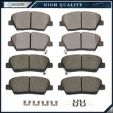 Front and Rear Ceramic Brake Pads w/Hardware Kit for 2016 - 2020 Kia Sorento