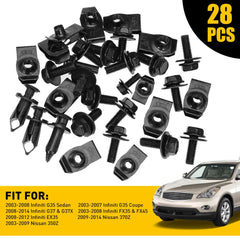 Engine Splash Shield Body Bolts Screws Fender Bumper Clip Rivets kit (28 in 1) 6B93BC-57