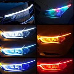 2x 60CM RGB Dream Car Color LED Headlight Strip Light DRL Daytime Running Light 6B93BC-57