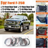 Door Rubber Seal Strips Weather Draft Wind Noise Reduction Kit For Ford F-250