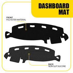For 1998-01 Dodge Ram 1500 2500 3500 Dashboard Dash Cover Mat Pad Carpet Black A 6B93BC-57