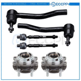 Fits 1998-2003 Nissan Altima Wheel Hub Bearing Assembly Tie Rod End Link 6Pieces 6B93BC-57