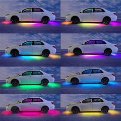 6PCS Double Row LED RGB Dream Lights Strip Neon Underglow LED Chasing Remote EOA 6B93BC-57