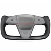 Carbon Fiber& Leather Steering Wheel Stitch Wrap Cover For Tesla Model X S 21-23