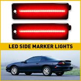 Red LED Smoked Rear Turn Signal Side Marker Lights Lamps For 93-02 Chevy Camaro 6B93BC-57